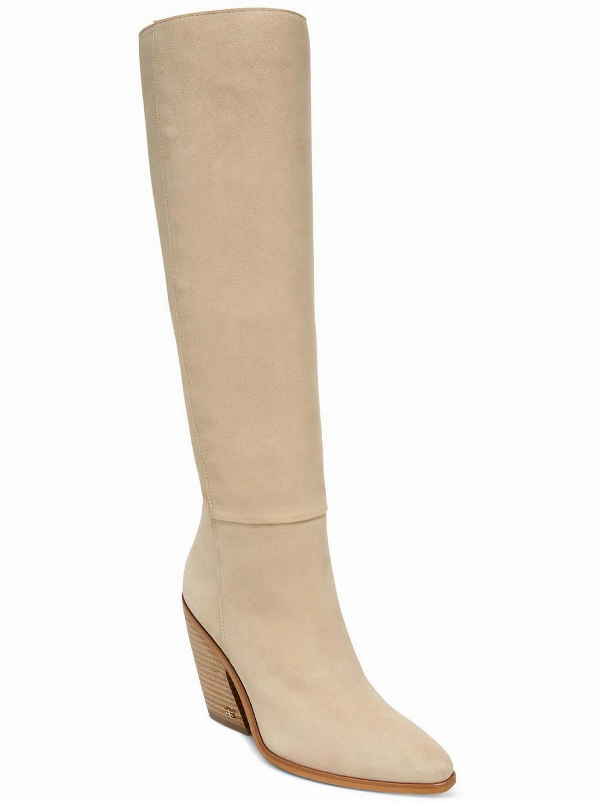Annabel Womens Zipper Almond Toe Knee-High Boots