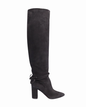 Aquazzura Milano 85 Boots in Black Suede Womens Fashion Boots outlet store