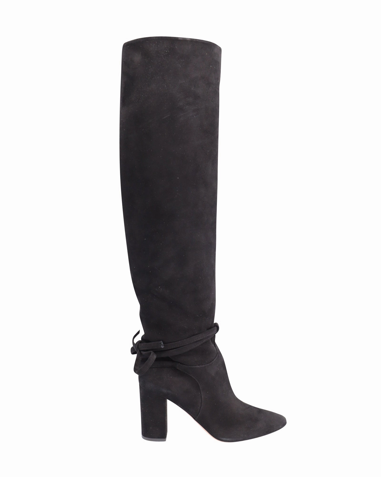 Aquazzura Milano 85 Boots in Black Suede Womens Fashion Boots outlet store