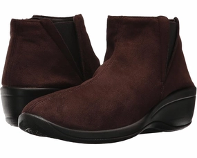Arcopedico Luana 4284-22 Boots Women 8-8.5 Brown Faux Suede Wedge Bootie KHD2114 Top-rated Womens Boots outlet