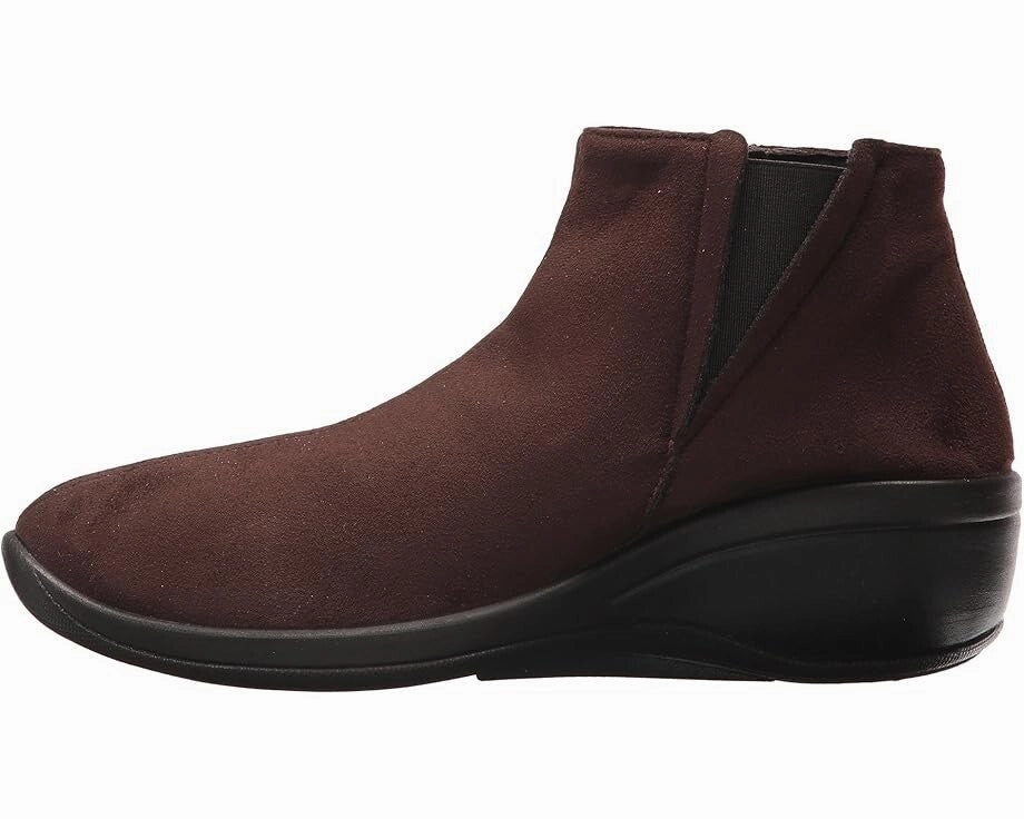 Arcopedico Luana 4284-22 Boots Women 8-8.5 Brown Faux Suede Wedge Bootie KHD2114