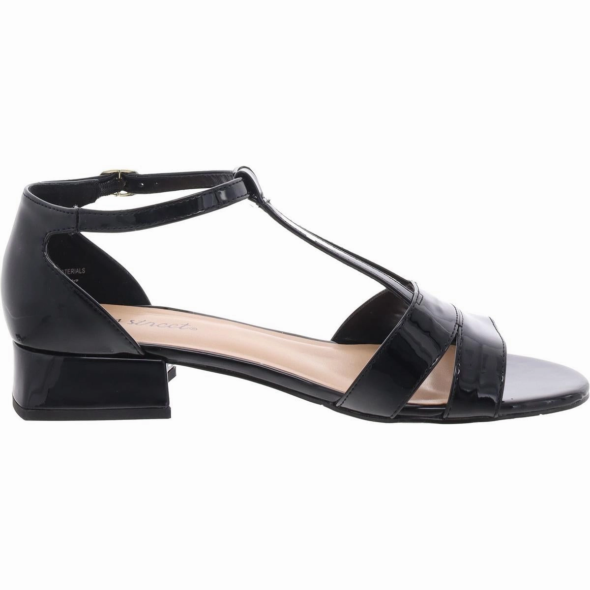 Aris Womens Patent Dressy T-Strap Sandals
