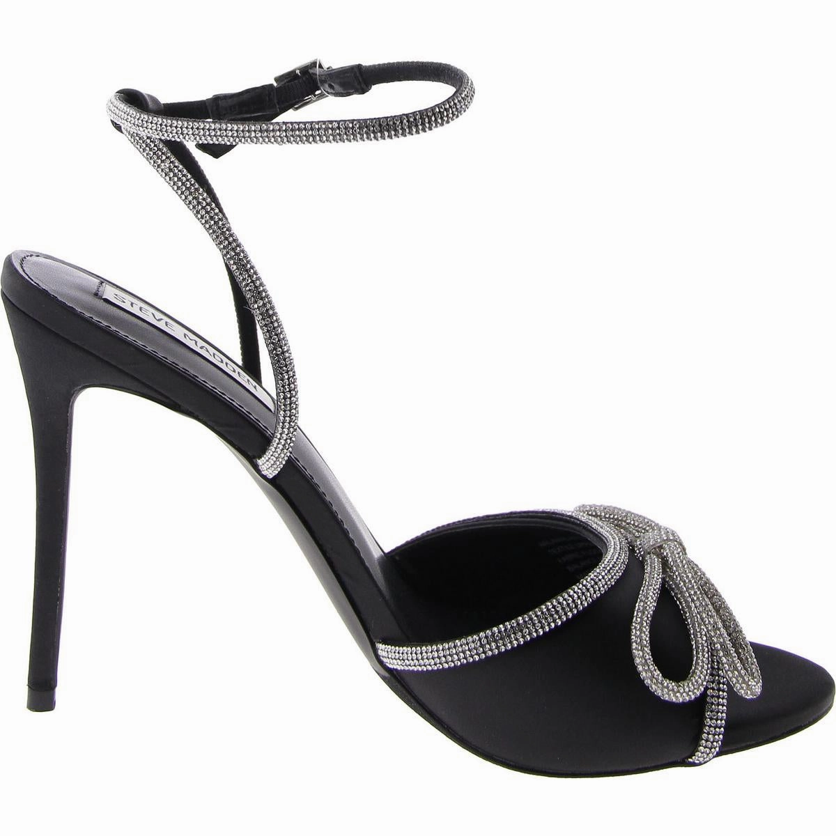 Arla Womens Embellished Ankle Strap Heels