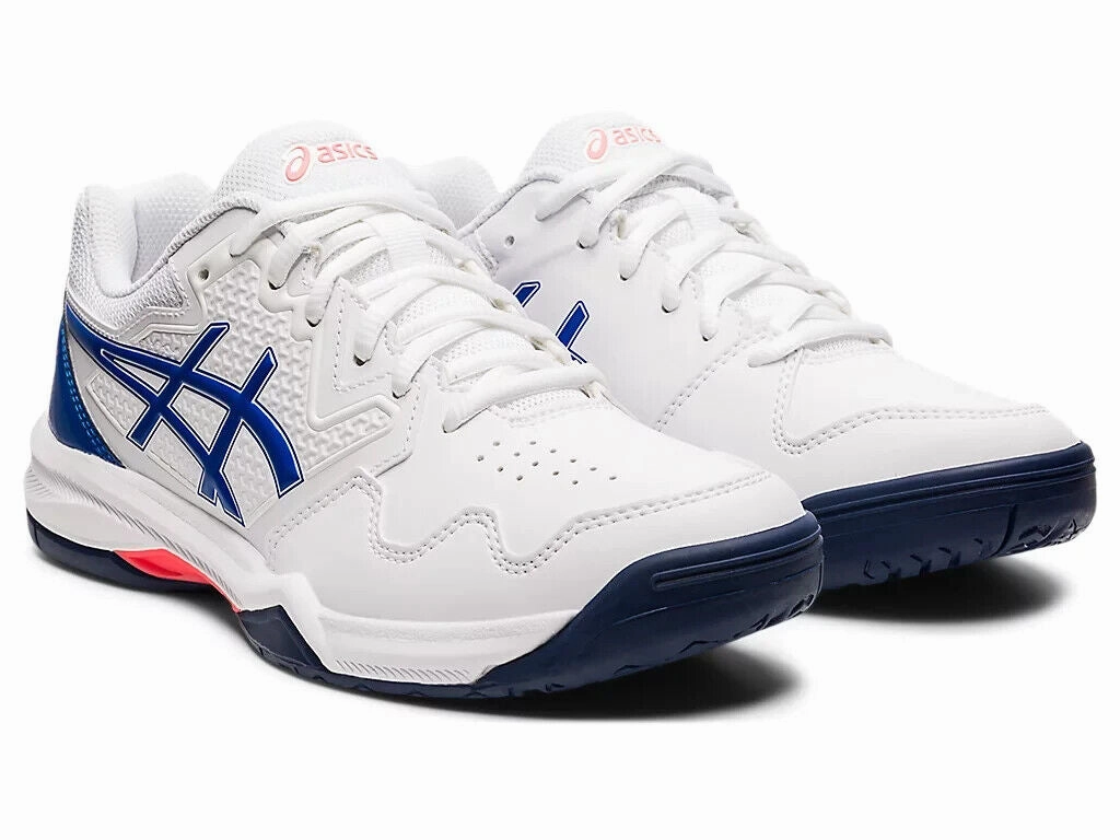 Asics Gel-Dedicate 7 1042A167.101 Sneaker Women White Blue Tennis Shoes EEE2895 (White,5.5)