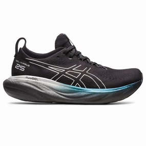 Asics Gel-Nimbus 25 Platinum 1011B616.001 Road Running Shoes Men's Black PureGEL Mens Athletic Shoes clearance sale