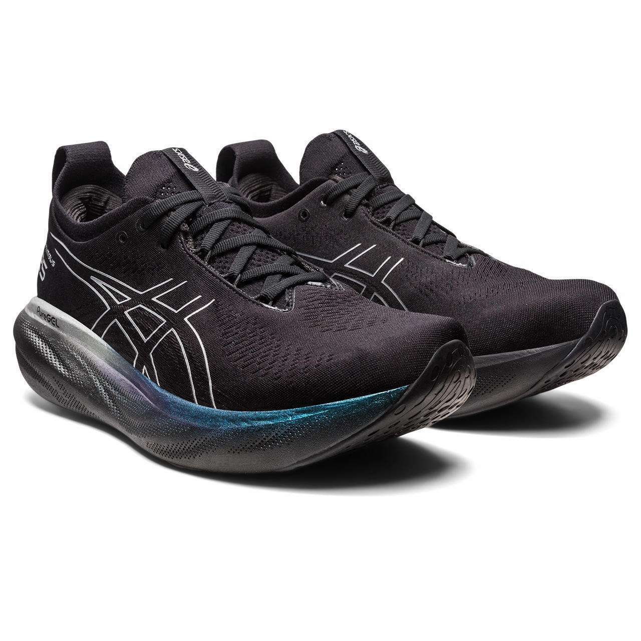 Asics Gel-Nimbus 25 Platinum 1011B616.001 Road Running Shoes Men's Black PureGEL