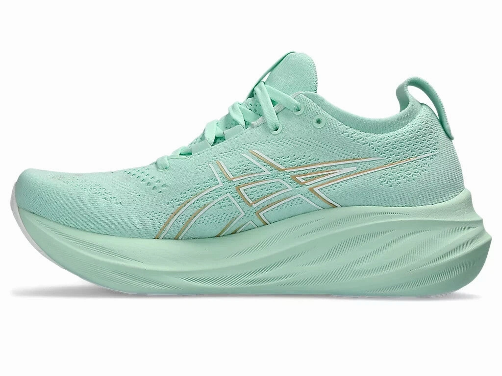 Asics Gel-Nimbus 26 Wide 1012B602-300 Womens 5.5 Mint Tint Running Shoes ZPO3052
