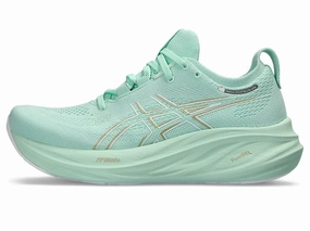Asics Gel-Nimbus 26 Wide 1012B602-300 Womens 5.5 Mint Tint Running Shoes ZPO3052 Womens Sports Shoes clearance