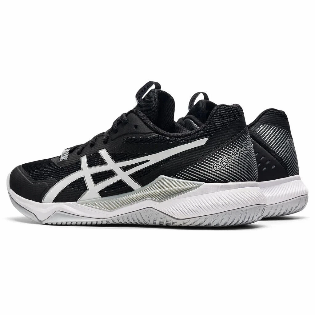 Asics Gel-Tactic 1072A070.002 Women's US 12 Black White Volleyball Shoes EEE2541