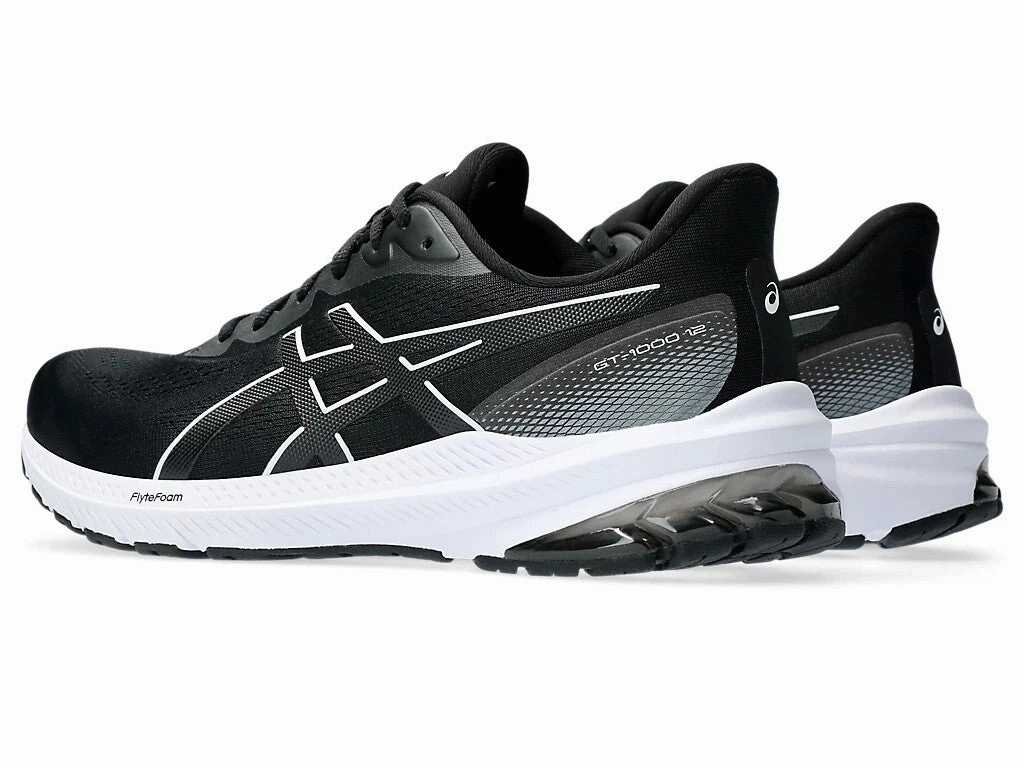Asics GT-1000 12 WIDE 1011B634-004 Mens US 7.5 Black White Running Shoes EEE4071