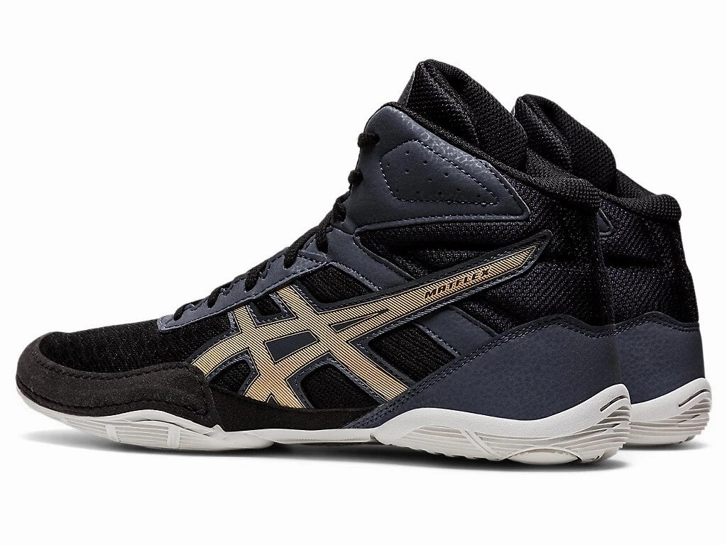 Asics Matflex 6 1081A021-002 Mens US 9 Black Champagne Wrestling Shoes EEE4325
