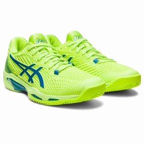 Asics Solution Speed FF 2 Clay 1042A134.300 Womens 10 Green Tennis Shoes EEE4150 Womens Sports Shoes clearance