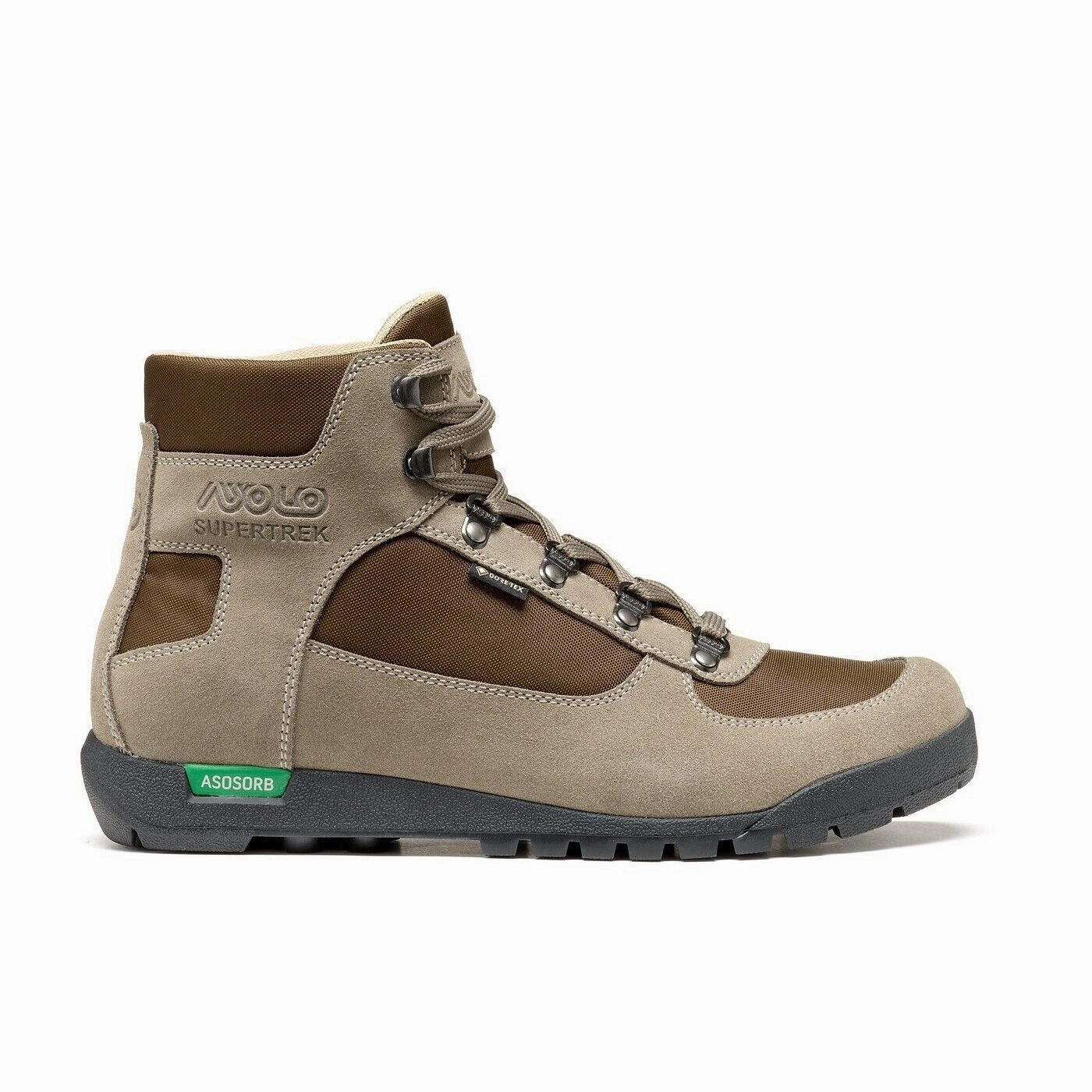 Asolo Supertrek GTX A25500 Boots Men's US 8.5 Desert Beige Ankle Hiking KHD1133