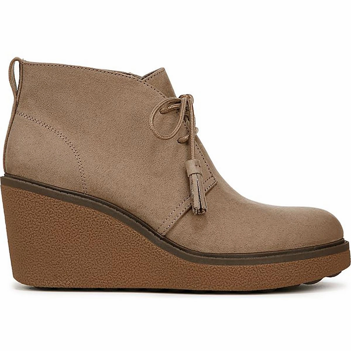 Aurora Womens Faux Suede Ankle Wedge Boots