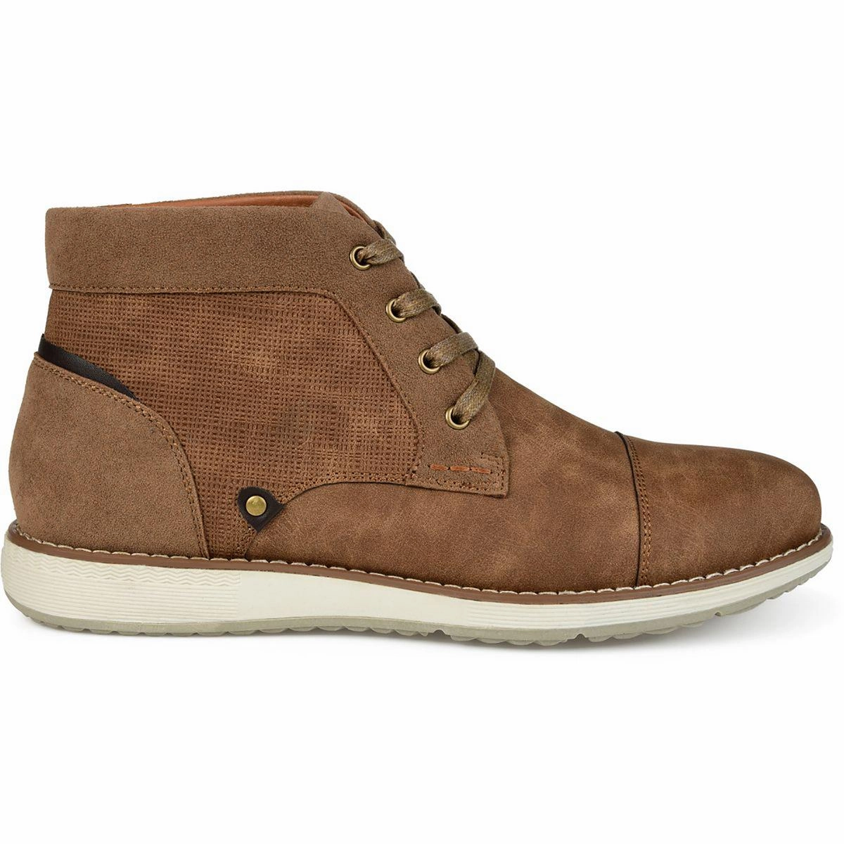 AUSTIN Mens Faux Leather Round toe Chukka Boots