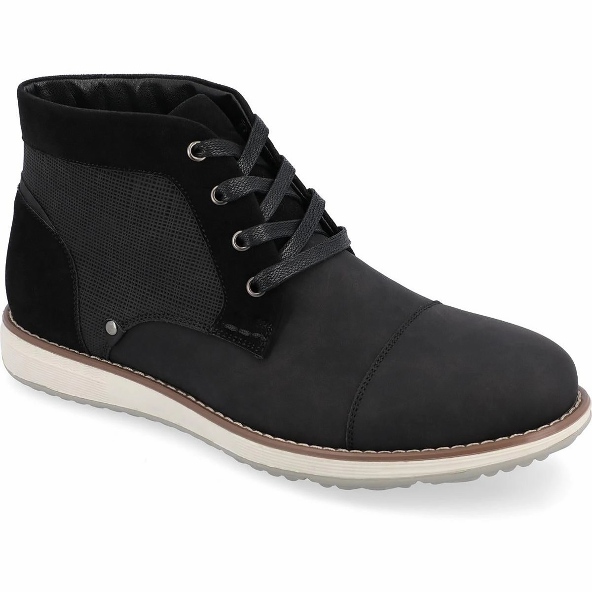 AUSTIN Mens Faux Leather Round toe Chukka Boots