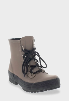 Ava Lace-Up Ankle Rain Boot In Dark Taupe Womens Winter & Rain Boots online