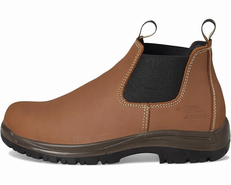 Avenger A7120 Work Boots Women's US 7 Brown Leather Composite Toe Ankle ZPO3225