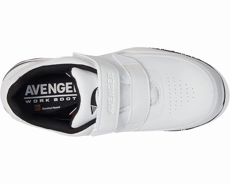 Avenger Work Boots Court EZ Men's US 9 White Leather EH Composite Toe KHD717