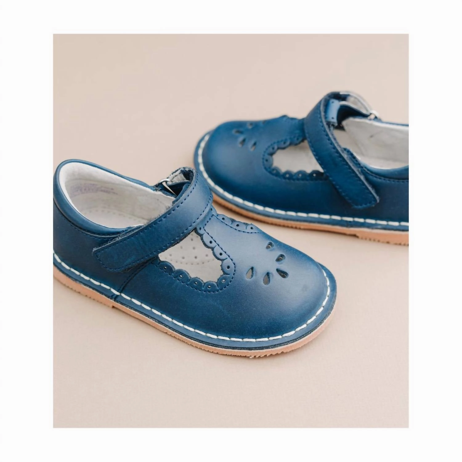 Baby Girl Angie Scalloped Mary Jane Shoes In Navy