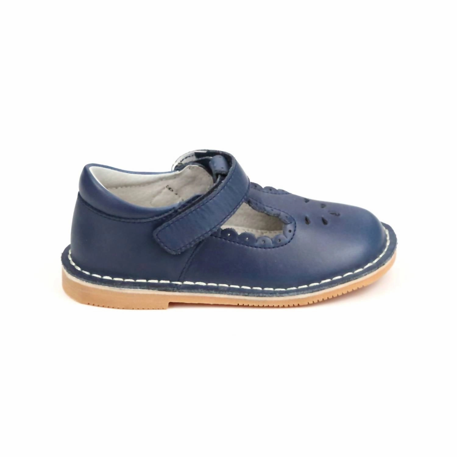 Baby Girl Angie Scalloped Mary Jane Shoes In Navy