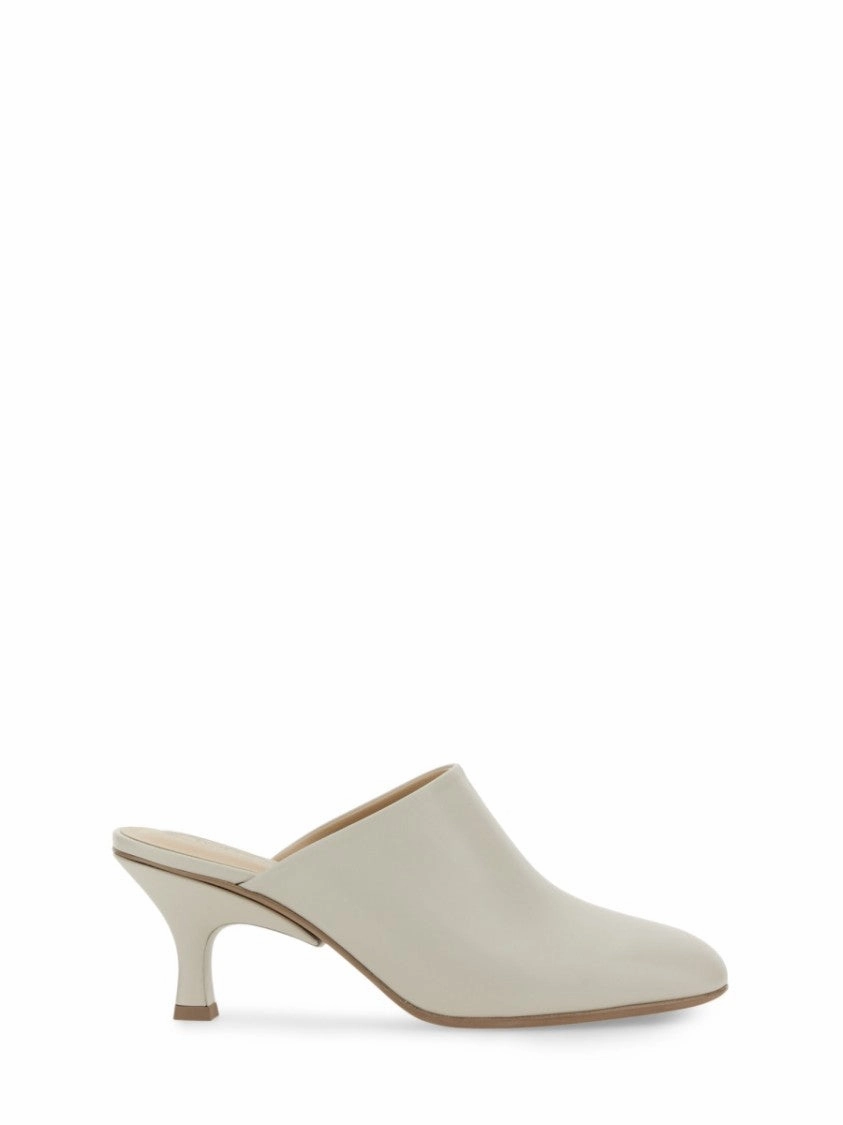 Backless Calfskin Sandals With Sophisticated Heel Buy now Womens Sandals cheap