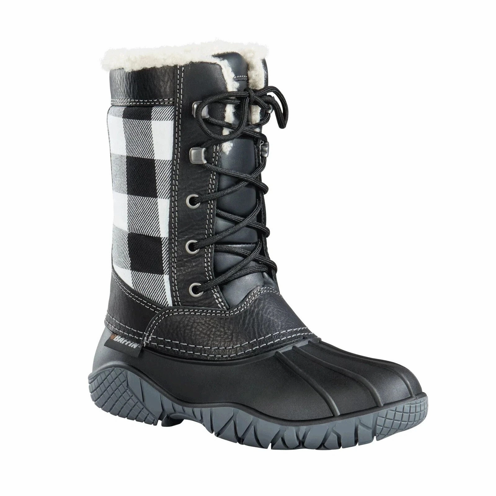 Baffin Jasper Women Black Plaid Leather Waterproof Insulated Winter Boots Rock69 Womens Boot Deals Today
