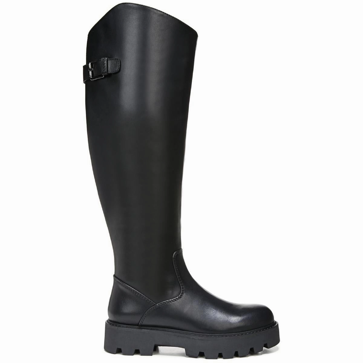 Balin Womens Leather Wide Calf Over-The-Knee Boots