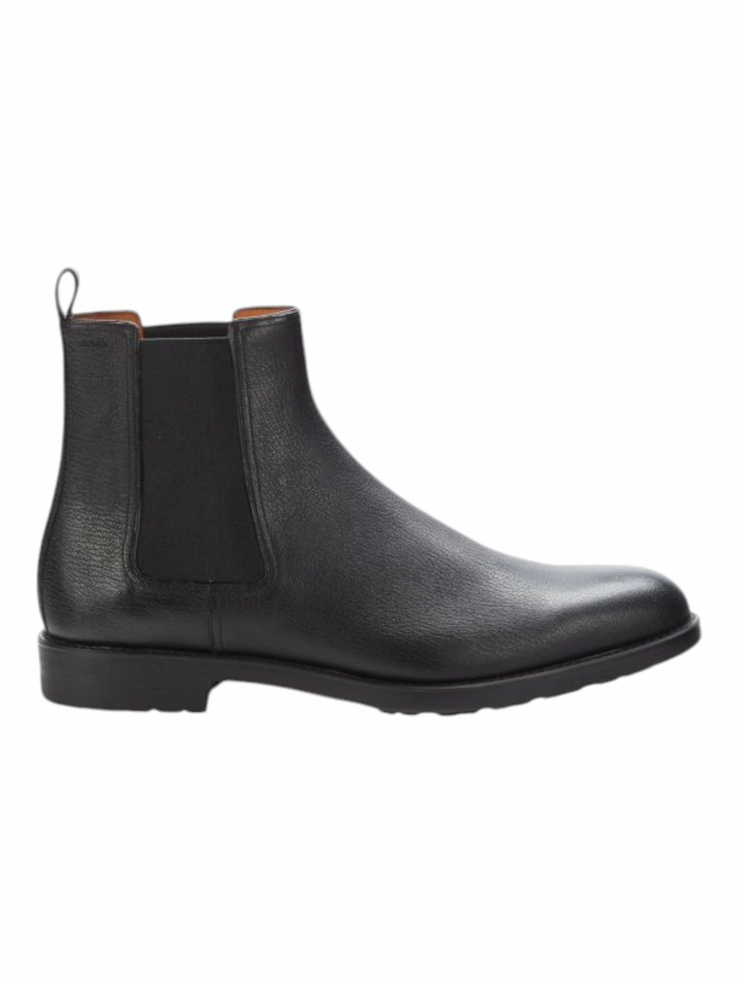 Bally Alan 6230181 Men's Black Goat Grained Leather Chelsea Boots