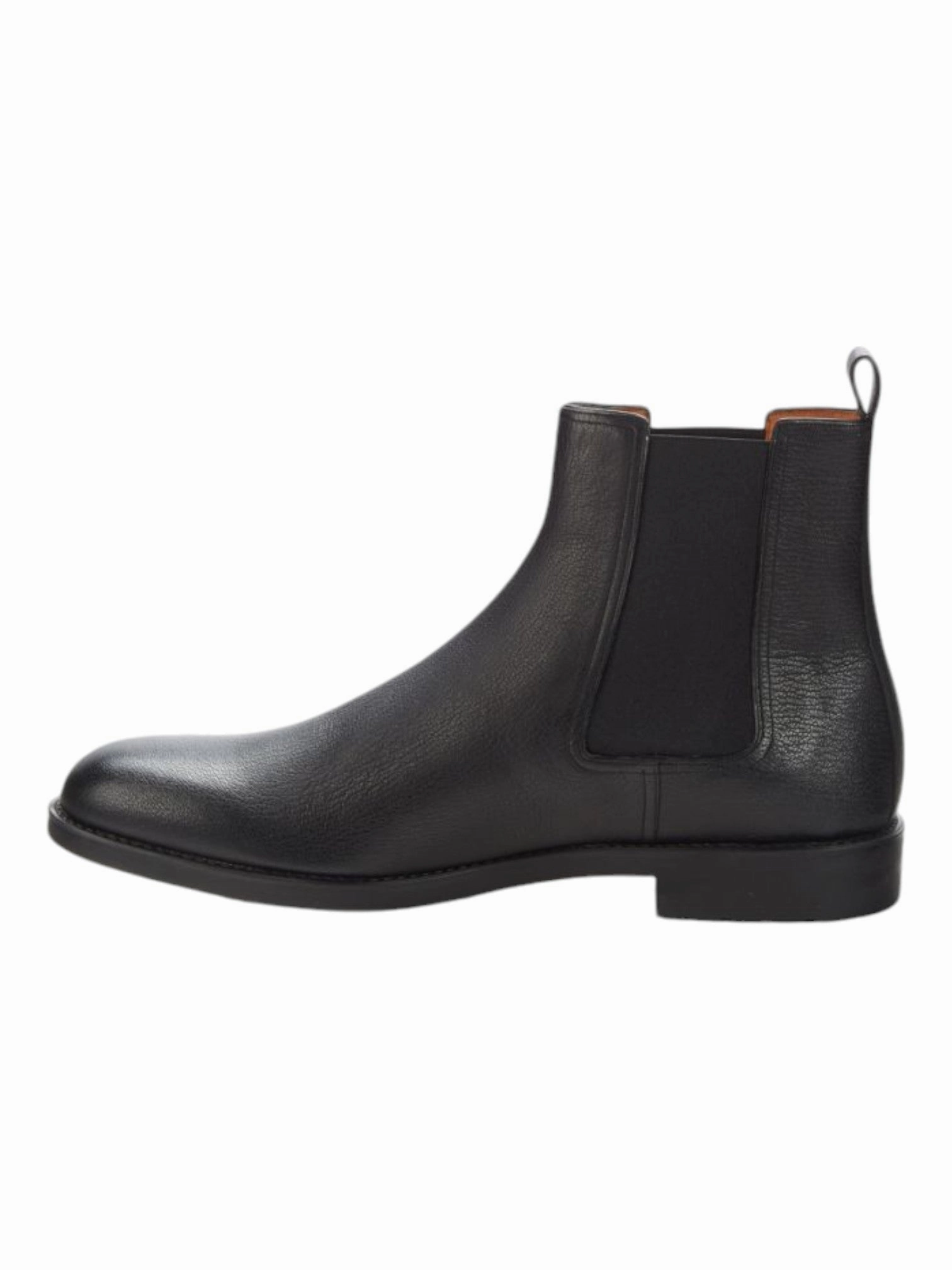 Bally Alan 6230181 Men's Black Goat Grained Leather Chelsea Boots