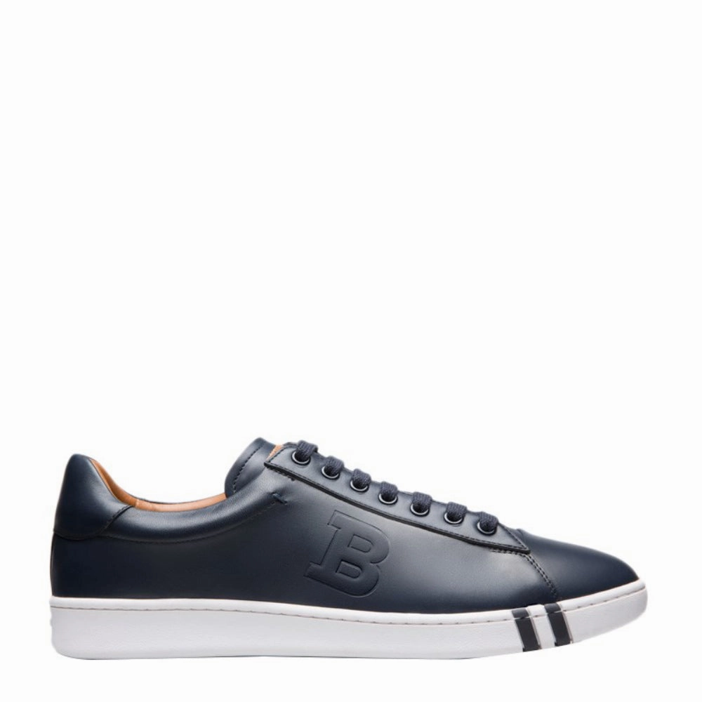 Bally Asher 6205252 Men's Dark Navy Calf Leather Sneakers