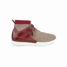 Bally Avallo Men's 6221331 Snuff Leather & Fabric Sneakers Cheap Mens Athletic Sneakers