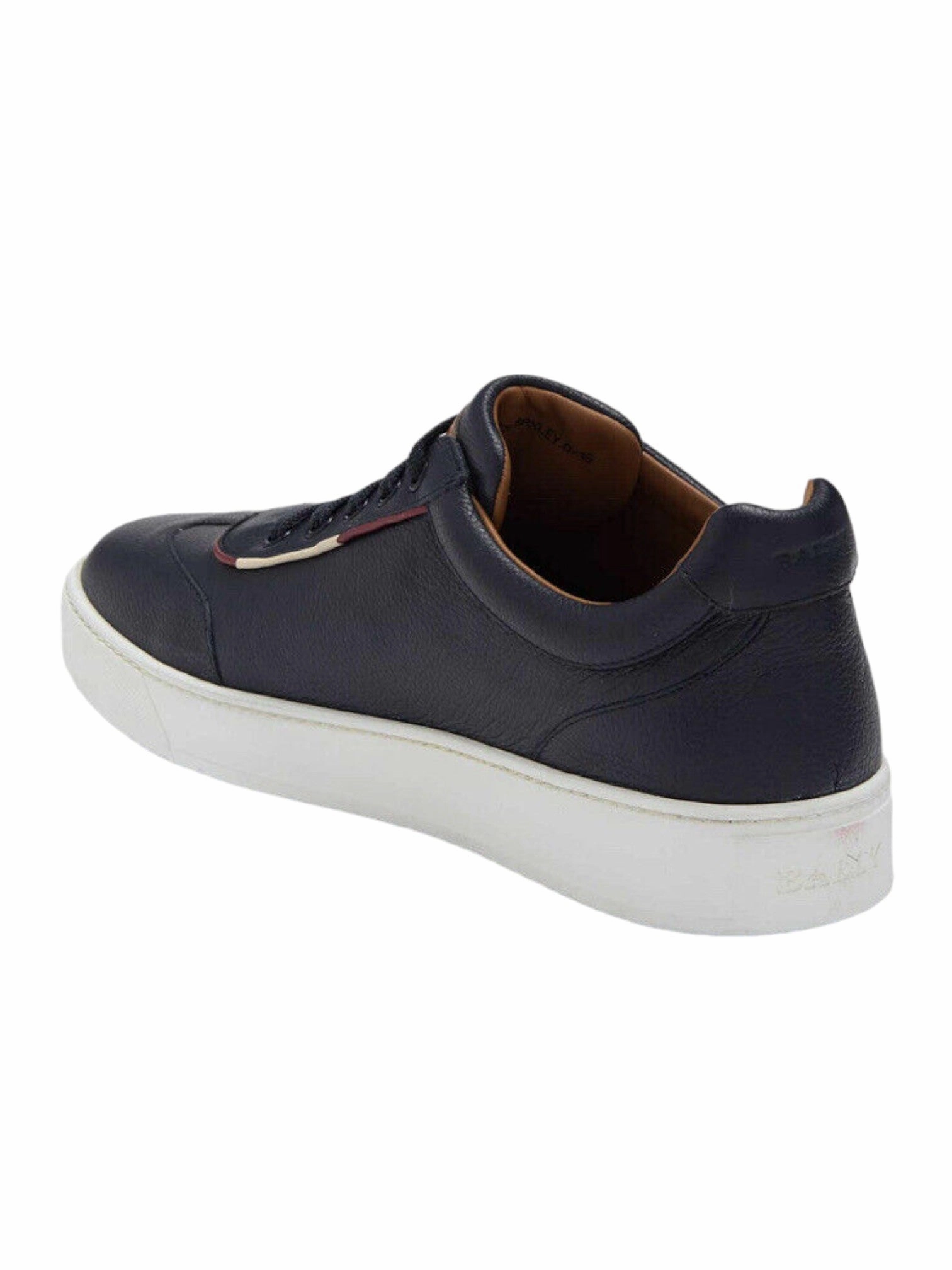 Bally Baxley 6230469 Men's Blue Bovine Grained Leather Sneakers