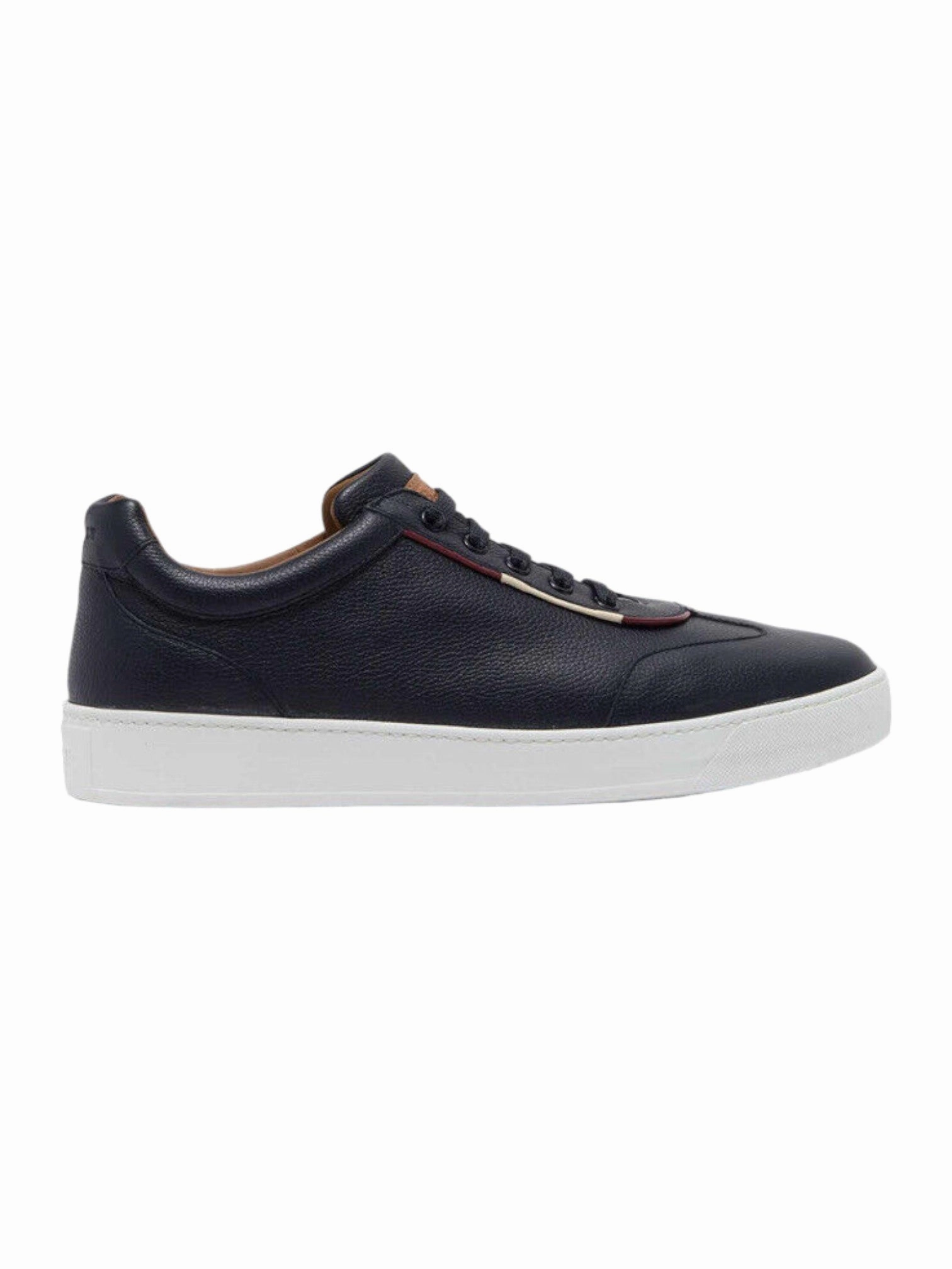 Bally Baxley 6230469 Men's Blue Bovine Grained Leather Sneakers