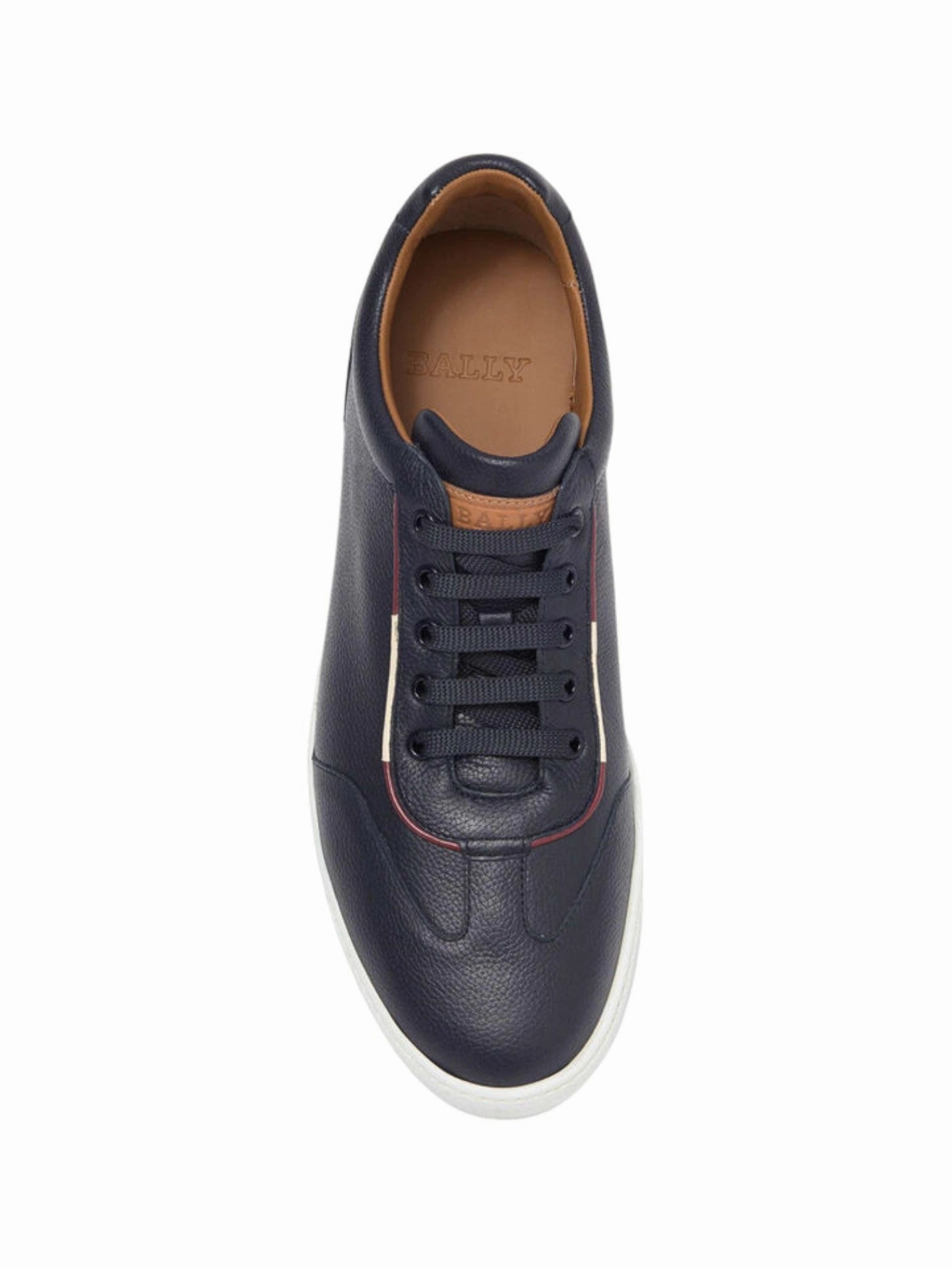 Bally Baxley 6230469 Men's Blue Bovine Grained Leather Sneakers