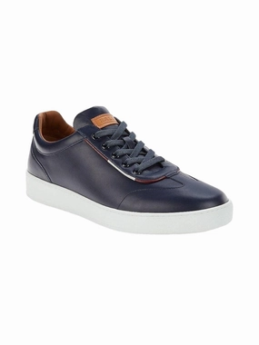 Bally Baxley Men's 6233865 Blue Leather Sneakers Cheap Mens Athletic Sneakers