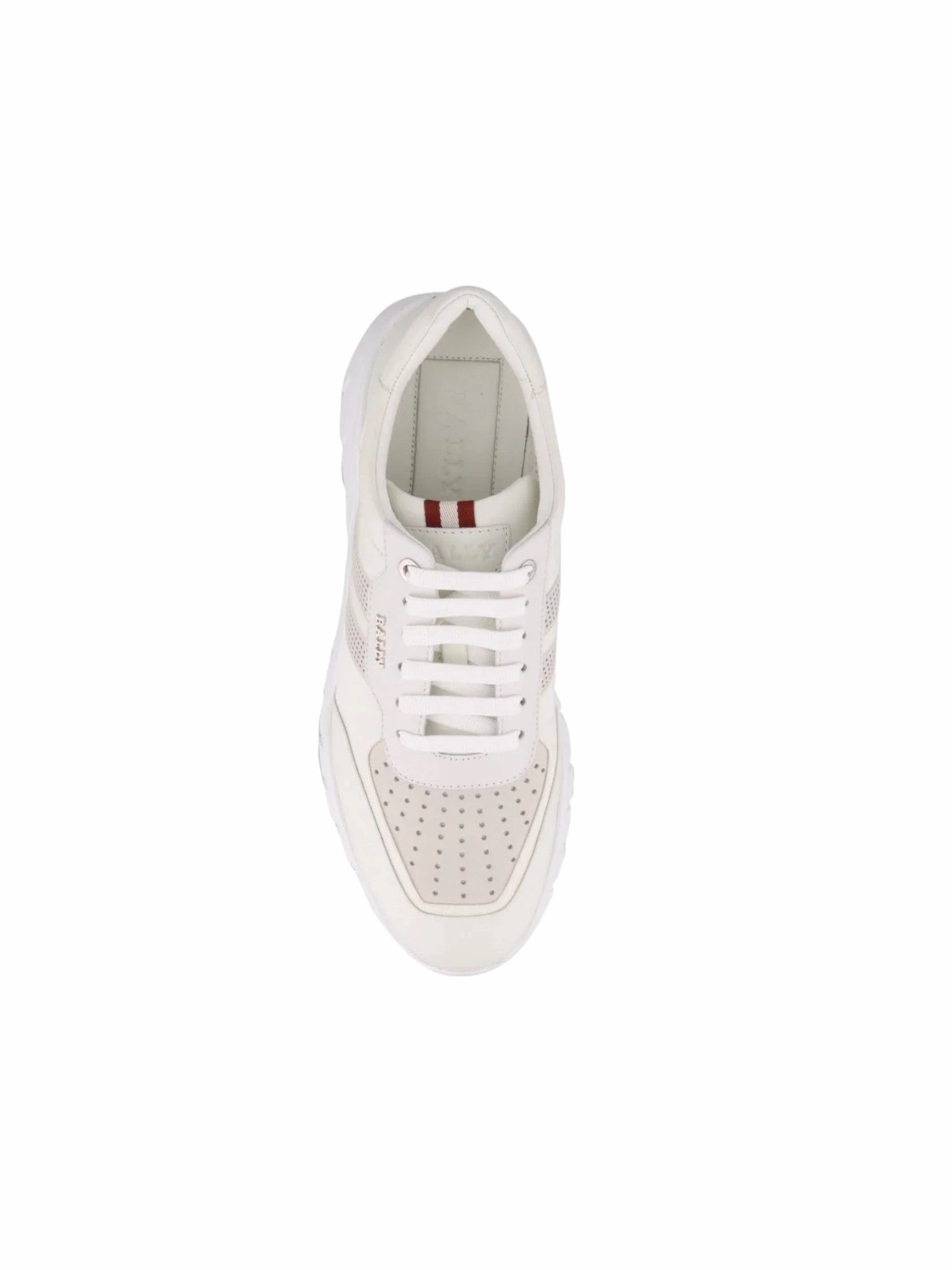 Bally Bison 6230656 Men's White Lamb Leather Sneakers