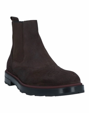 Bally Corad 6239751 Men's Ebano Bovine Suede Leather Chelsea Boots Mens Winter & Rain Boots clearance