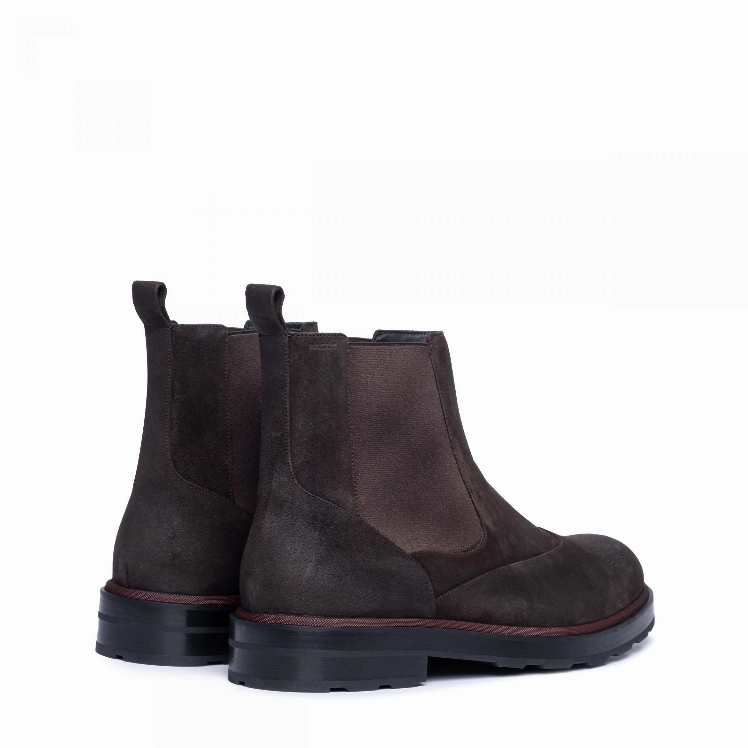 Bally Corad 6239751 Men's Ebano Bovine Suede Leather Chelsea Boots