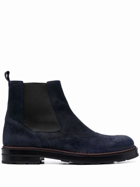 Bally Corad 6239753 Men's Midnight Bovine Suede Leather Chelsea Boots Mens Winter & Rain Boots clearance