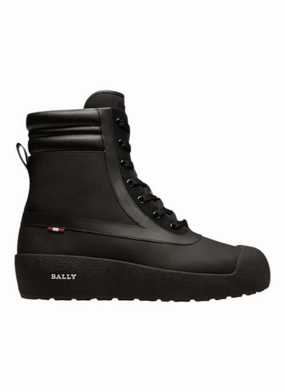 Bally Croker 6239720 Men's Black Calf Leather Shirling-Lined Boots Mens Winter & Rain Boots clearance
