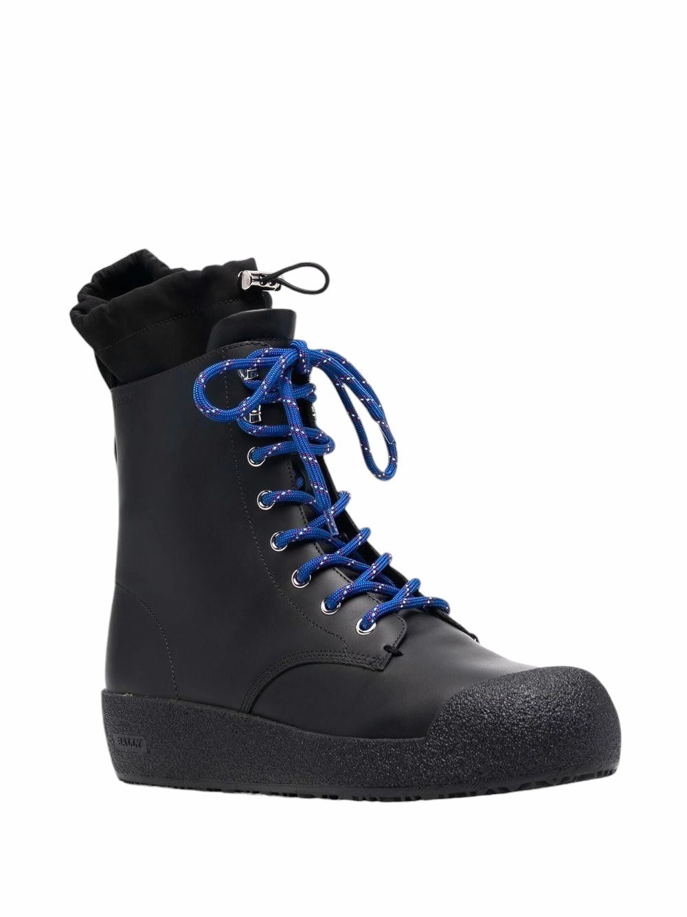 Bally Cutter 6228415 Men's Black Shearling-Lined Leather Boot Mens Winter & Rain Boots clearance
