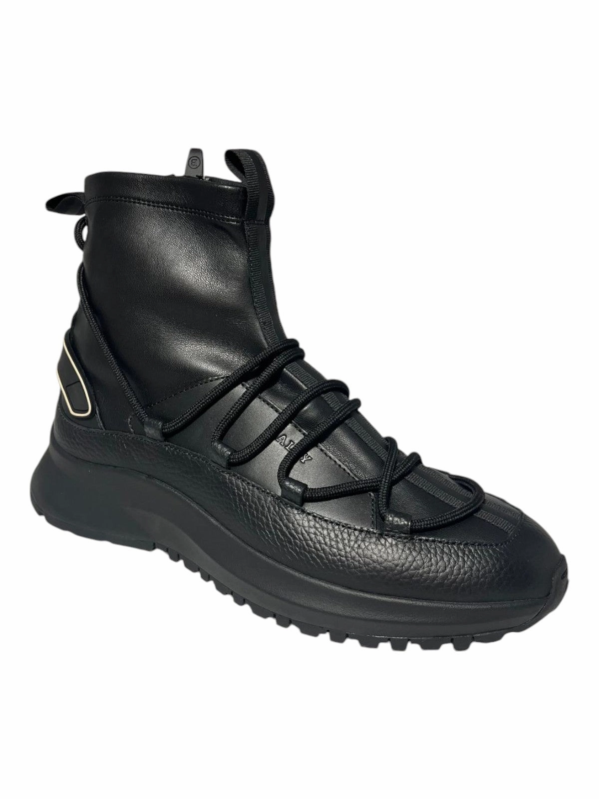 Bally Denwer 6301868 Men's Black Laced Sneakers & Boots Mens Winter & Rain Boots clearance