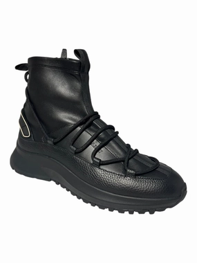 Bally Denwer 6301868 Men's Black Laced Sneakers & Boots Mens Winter & Rain Boots clearance