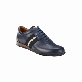 Bally Frenz Men's 6230487 Ink Leather Sneakers Cheap Mens Athletic Sneakers