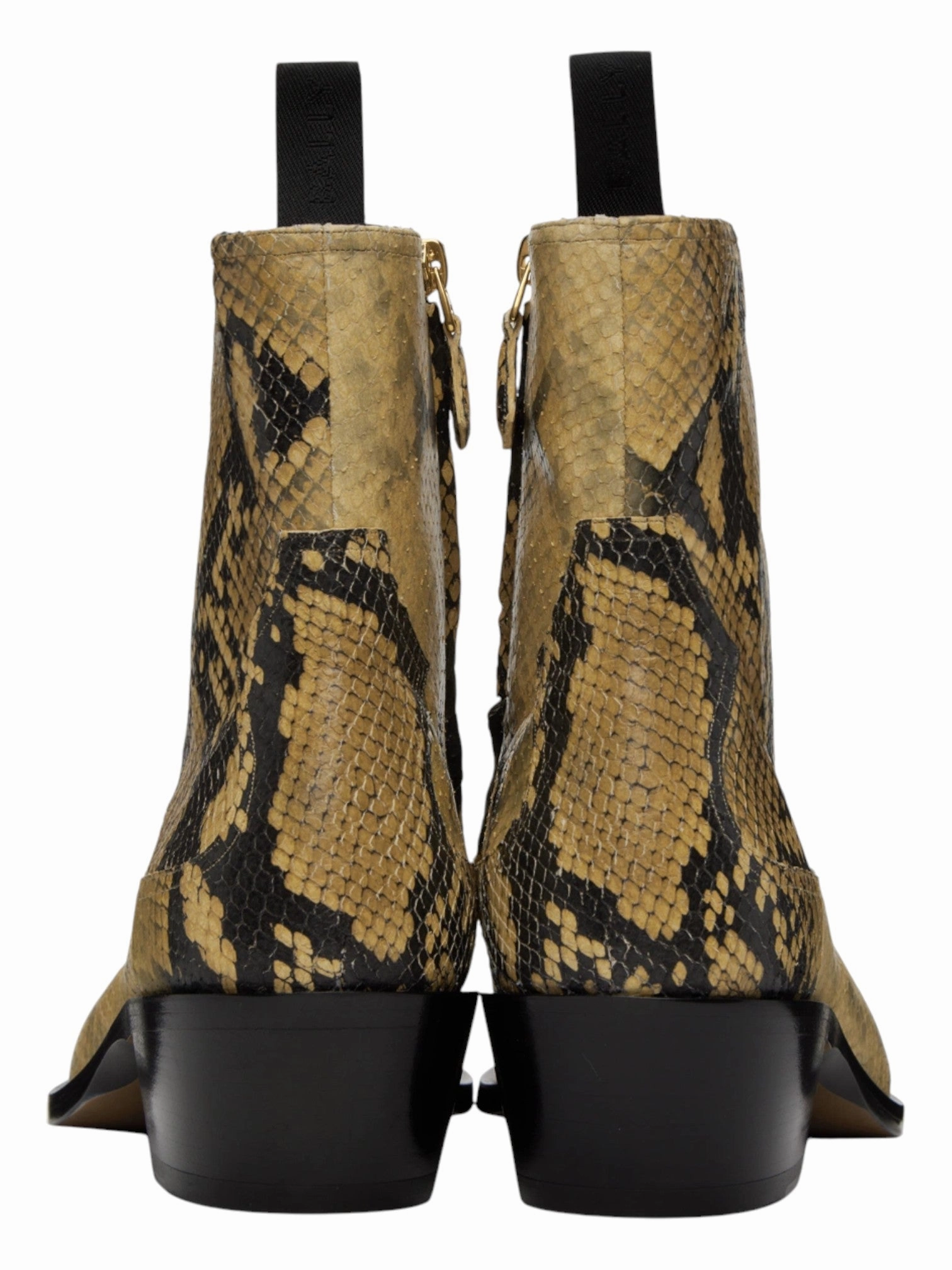 Bally Gaiman 6303990 Men's New RHU Snake Embossed Leather Boots