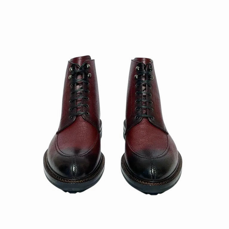 Bally Kristan 6239770 Men's Heritage Red Embossed Leather Boots