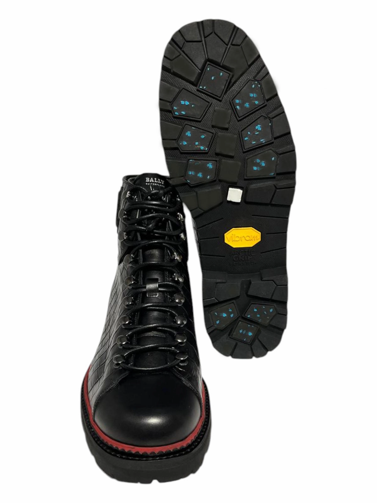 Bally Madigan 6234385 Men's Black Calf Embossed Leather Boots