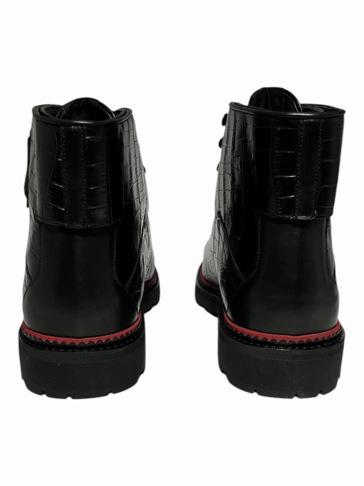 Bally Madigan 6234385 Men's Black Calf Embossed Leather Boots