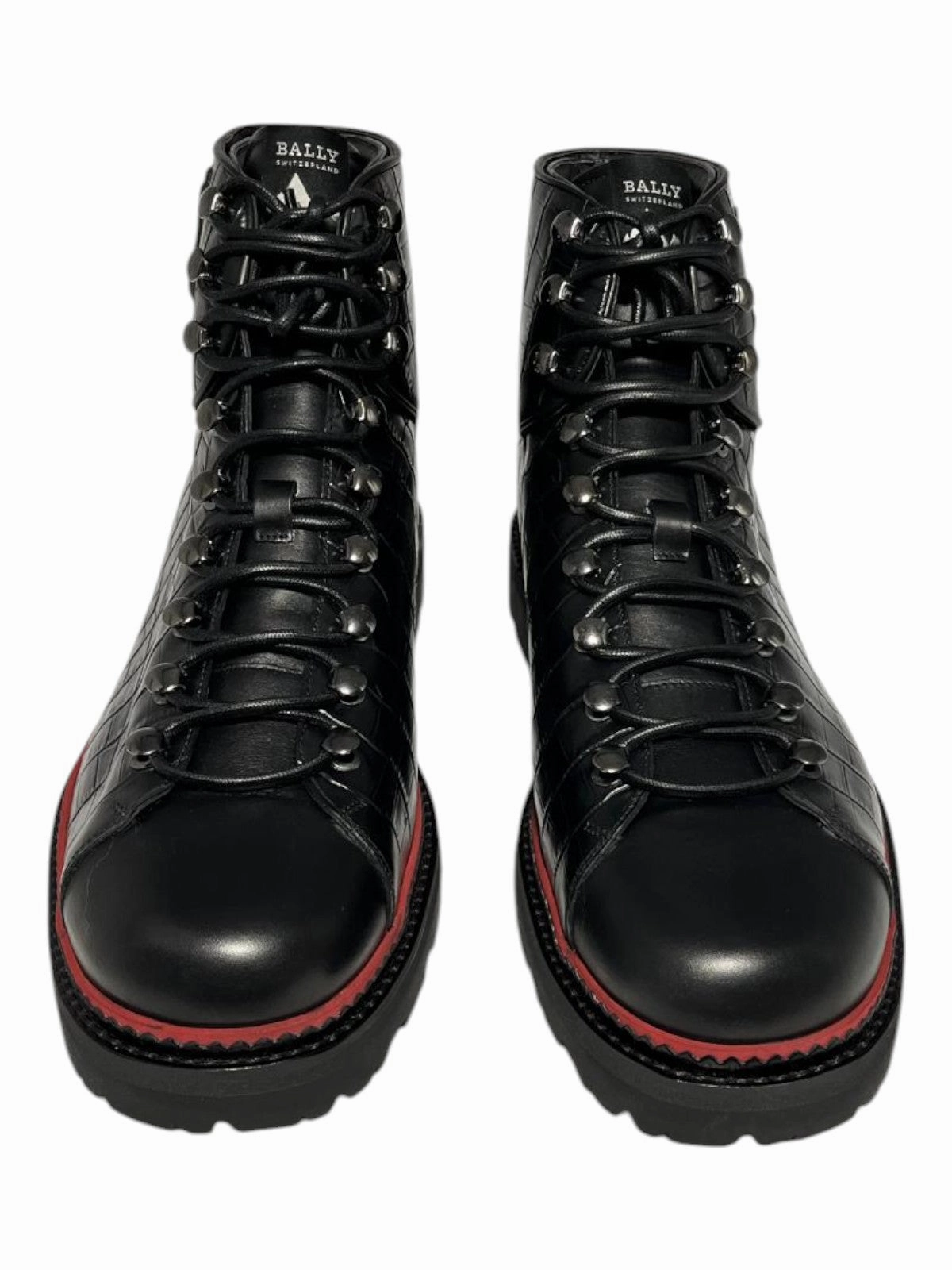 Bally Madigan 6234385 Men's Black Calf Embossed Leather Boots